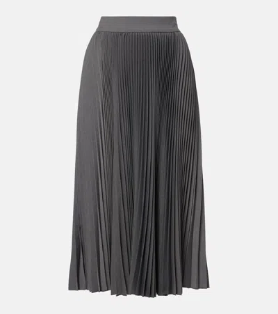 Dolce & Gabbana Plissé Midi Skirt In Grey