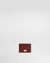 Dolce & Gabbana Logo-plaque Cardholder In Burgundy