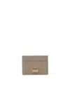 Dolce & Gabbana Plongé Calfskin Card Holder In Sand