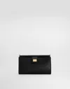 Dolce & Gabbana Plongé Calfskin Phone Bag In Black