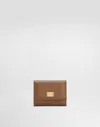 Dolce & Gabbana Plongé Calfskin Wallet In Brown