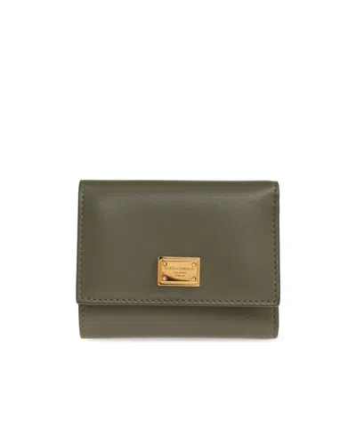 Dolce & Gabbana Plonge Calfskin Wallet In Brown