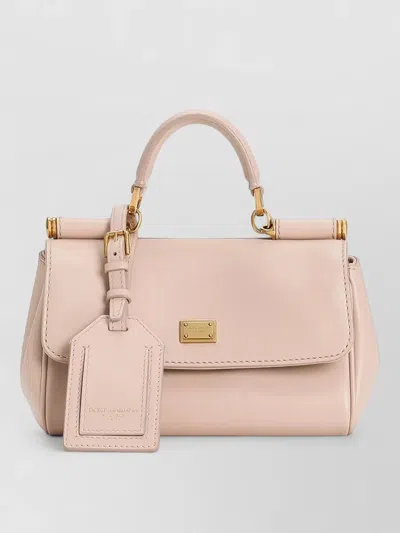 Dolce & Gabbana Plonge Crossbody Bag Detachable Strap Handle In Pink