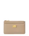 Dolce & Gabbana Grey Leather Wallet In Brown