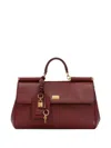 Dolce & Gabbana Bordeaux Handbag With Key And Padlock Detail And Adjustable And Removable Shoulder Strap