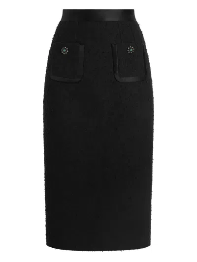 Dolce & Gabbana Pocket Button-embellished Midi Skirt In Black