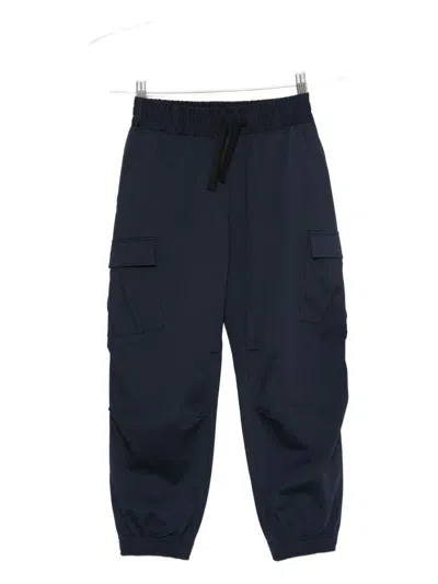 Dolce & Gabbana Kids' Pocket-cuffed Trousers In Blue