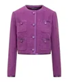 Dolce & Gabbana Violet Cotton Casual Jacket In Purple