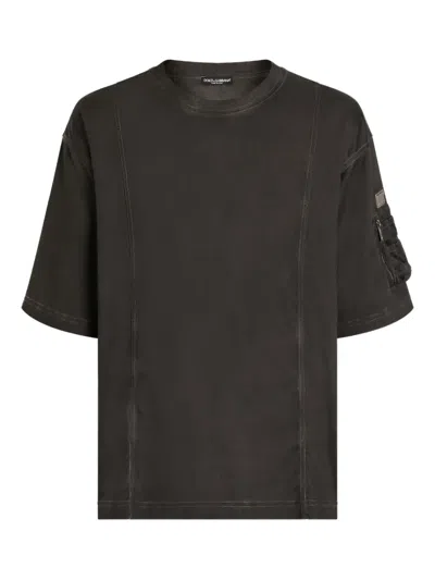 Dolce & Gabbana Short-sleeved T-shirt In Brown