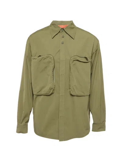 Pre-owned Dolce & Gabbana Pocket-detail Oversized Shirt In Green
