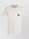 Dolce & Gabbana Pocketed Ribbed Neck T-shirt In Neutral