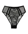 Dolce & Gabbana Lace Briefs High-waist Design Sheer Fabric In Black