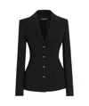 Dolce & Gabbana Single-breasted Virgin Wool Blazer In Black