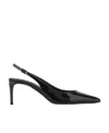 Dolce & Gabbana Tortoiseshell-print Patent Leather Slingbacks In Black