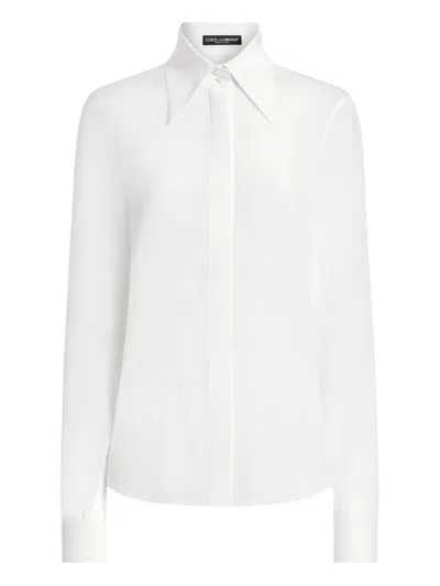 Dolce & Gabbana Pointed-collar Shirt In White