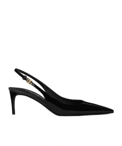 DOLCE & GABBANA DOLCE  GABBANA DG PLAQUE SLINGBACK PUMPS