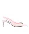Dolce & Gabbana Pointed High-heeled Sandals In Pink