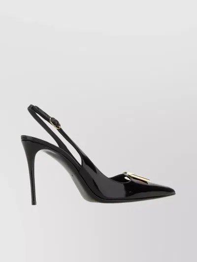 DOLCE & GABBANA POINTED LEATHER STILETTO PUMPS
