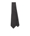Dolce & Gabbana Geometric-pattern Silk Tie Accessories In Black