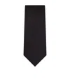 Dolce & Gabbana Wide Blade Smooth Texture Tie In Black
