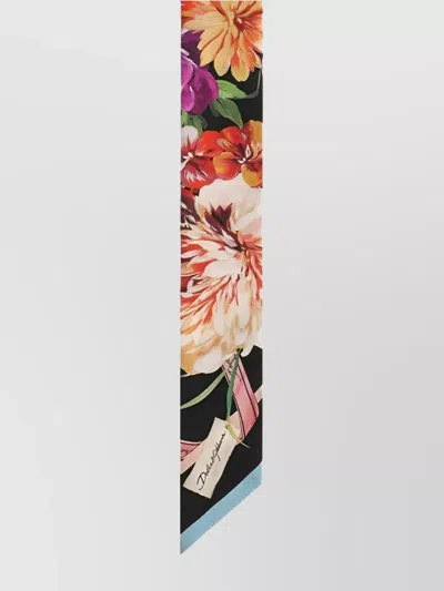 Dolce & Gabbana Pointed Tip Floral Print Scarf