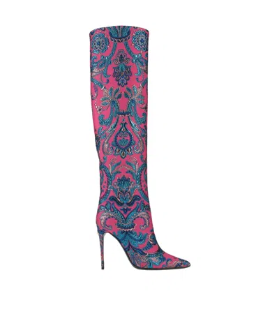 Dolce & Gabbana Pointed Toe Boots In Blue