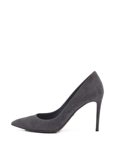 Pre-owned Dolce & Gabbana Pointed Toe Pumps In Gray