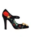 Dolce & Gabbana Pointedtoe Geometricheel Flat Shoes In Black