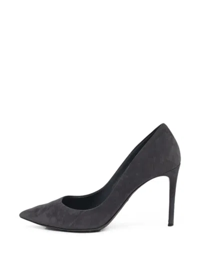 Pre-owned Dolce & Gabbana Pointed-toe Heeled Pumps In Gray