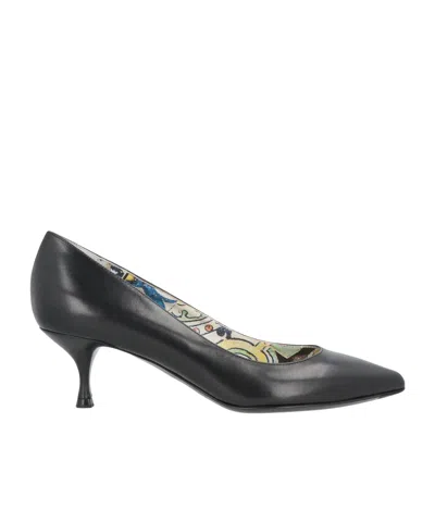Dolce & Gabbana Pointed-toe Leather High Heels In Black