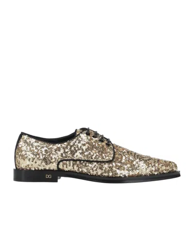 Dolce & Gabbana Pointed-toe Sequined Flats In Multi