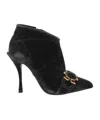 Dolce & Gabbana Pointed-toe Suede Ankle Boots In Black