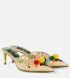 Dolce & Gabbana Verzierte Mules Pointy 60 Aus Raffiabast