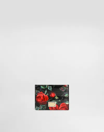 DOLCE & GABBANA POLISHED CALFSKIN CARD HOLDER