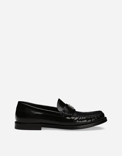 DOLCE & GABBANA POLISHED CALFSKIN LOAFERS