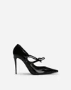Dolce & Gabbana Mun Bow-embellished Patent Leather Pumps In Black