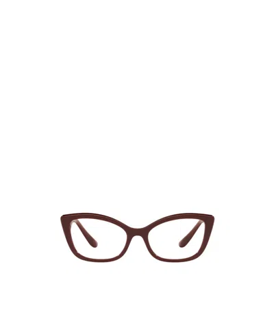 Dolce & Gabbana Polished-effect Square-frame Glasses In Red