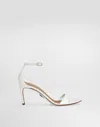 Dolce & Gabbana Polished Goatskin Sandals In White
