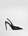 Dolce & Gabbana Polished Goatskin Slingbacks In Black