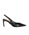 Dolce & Gabbana Polished Goatskin Slingbacks In Black