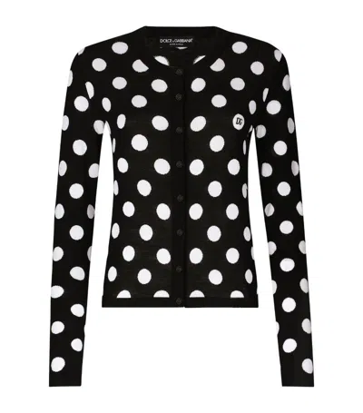 DOLCE & GABBANA POLKA-DOT CARDIGAN