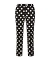 Dolce & Gabbana Polka Dot Casual Pants In Black