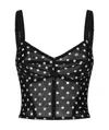 Dolce & Gabbana Polka-dot Corset Top In Black
