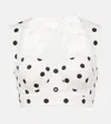 Dolce & Gabbana Polka-dot Cotton-blend Drill Crop Top In Multicoloured