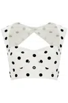 DOLCE & GABBANA DOLCE & GABBANA POLKA DOT COTTON BUSTIER TOP WITH