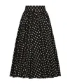 Dolce & Gabbana Polka-dot Cotton Midi Skirt In Multi