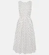 Dolce & Gabbana Pleated Polka-dot Cotton-poplin Midi Dress In Multicoloured