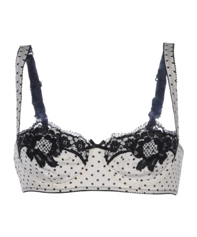 Dolce & Gabbana Polka Dot Lace Clothing In Black