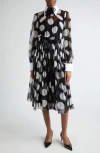 Dolce & Gabbana Polka-dot Print Dress In Bianco Dot Nero