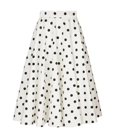 DOLCE & GABBANA POLKA-DOT MIDI SKIRT